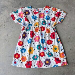 Hanna Andersson Colorful Floral Daisy Short Sleeve Dress size 10
